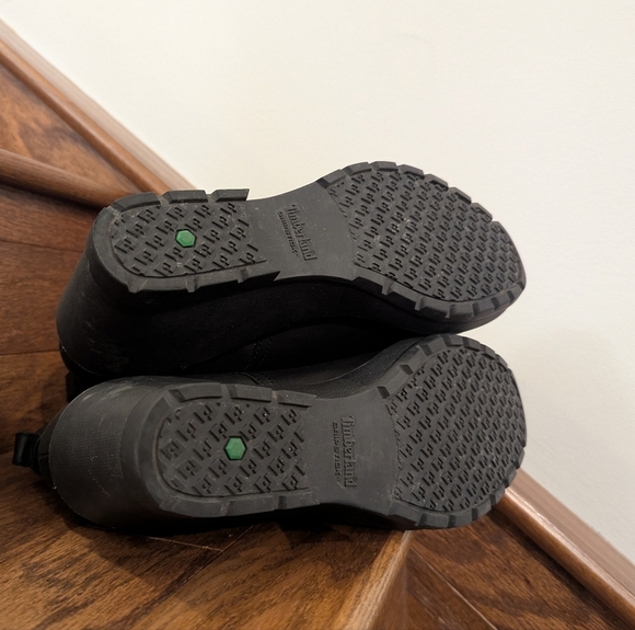 Leather Timberland Women's Black Wedge Boots Size 9.5 - Picture 4 of 10